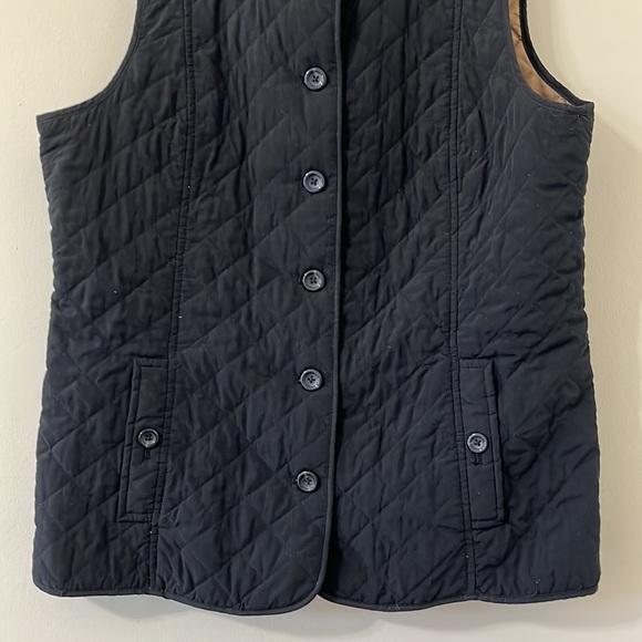 J.Jill Black Quilted Button Down Lightweight Vest Size Large - Picture 3 of 10